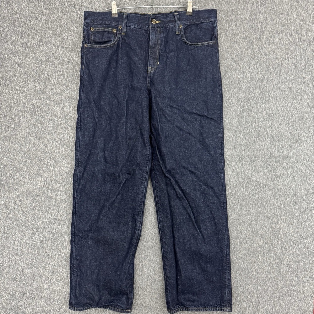 J.Crew Flannel Lined Relaxed Straight Jeans Womens 33 Mid Rise Rigid Dark Wash